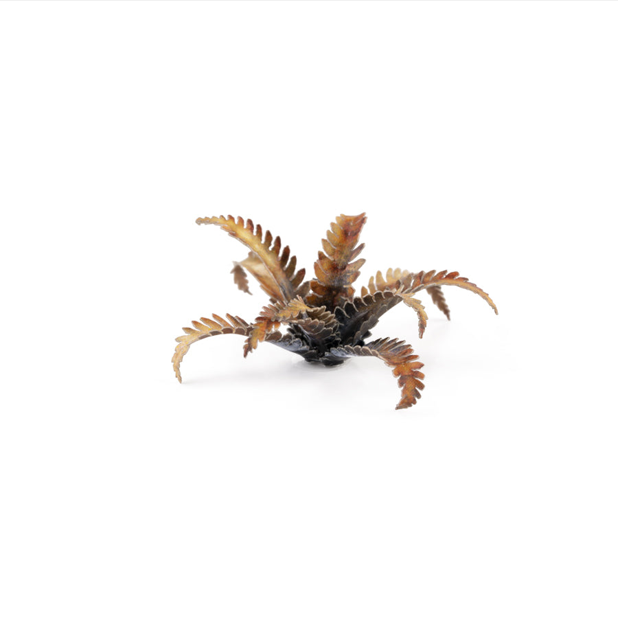 Miniature terrain featuring assembled Alien Fern laser-cut plants integrated into a realistic scenic landscape.