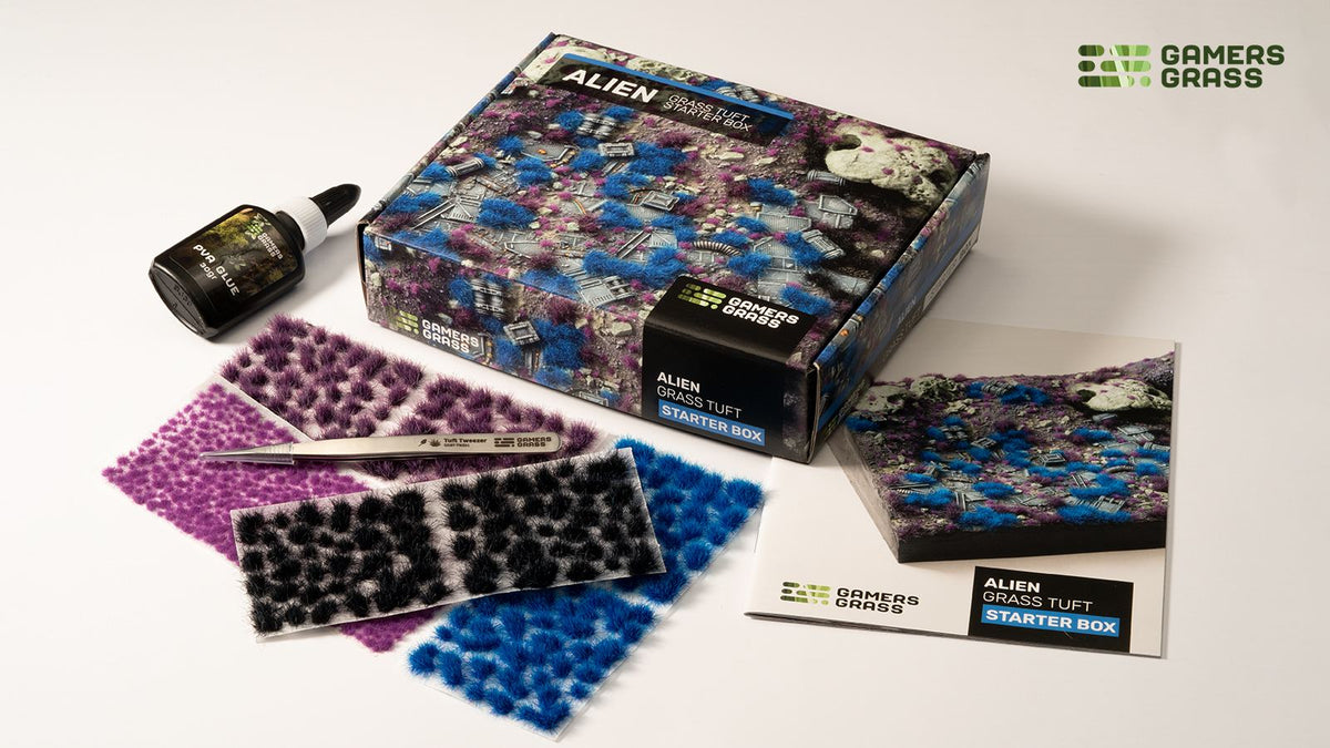Gamers Grass Alien Grass Tuft Starter Box contents