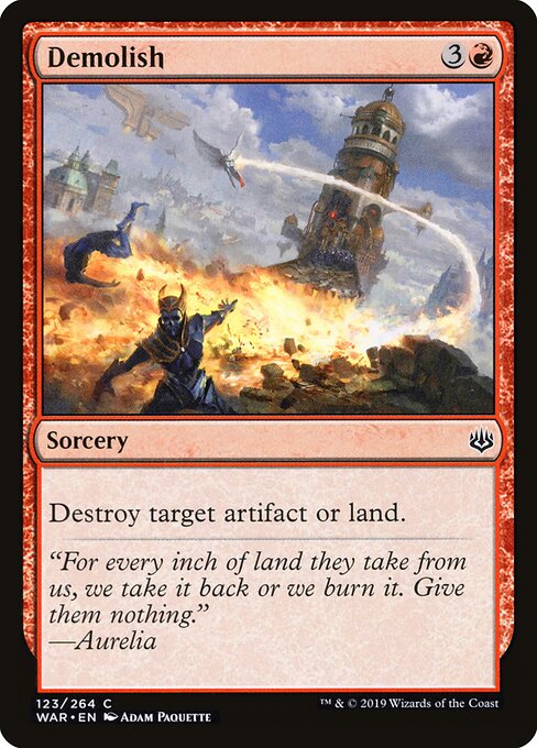 MTG Demolish WAR 123 Standard Foil front