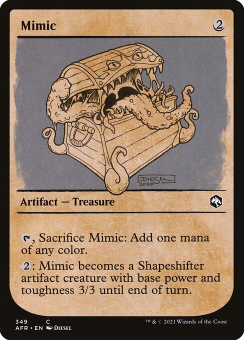 MTG Mimic AFR 349 Rulebook Showcase Foil