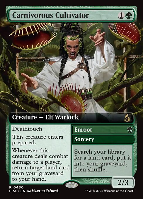 MTG Carnivorous Cultivator // Enroot FRA 430 Extended Art Foil front