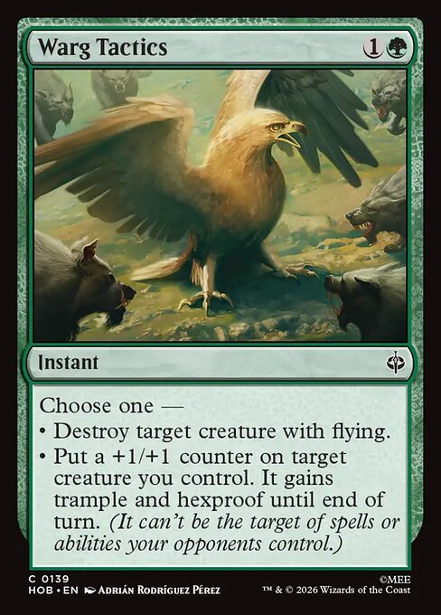 MTG Warg Tactics HOB 139 Regular Foil