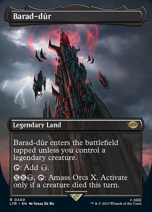 MTG Barad-dûr LTR 340 Borderless Landmark Nonfoil