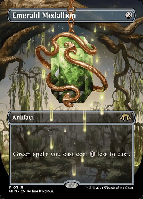 MTG Emerald Medallion MH3 345 Borderless Frame Break Foil