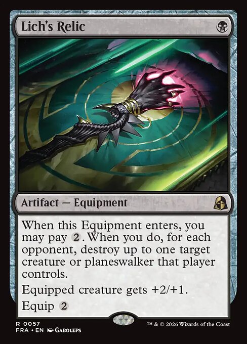 MTG Lich's Relic FRA 057 Standard Foil front