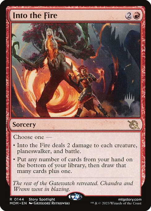 MTG Into the Fire PMOM 144p Promo Pack Foil
