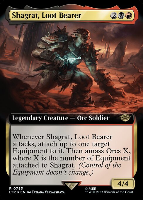 MTG Shagrat, Loot Bearer LTR 783 Extended Art Surge Foil