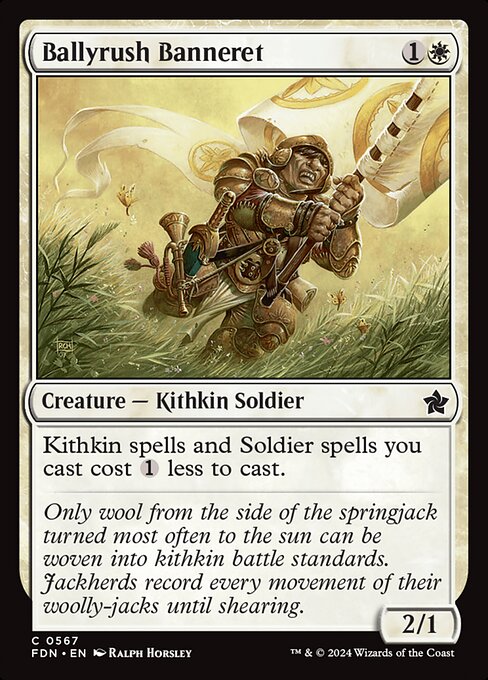 MTG Ballyrush Banneret FDN 567 Starter Collection Nonfoil