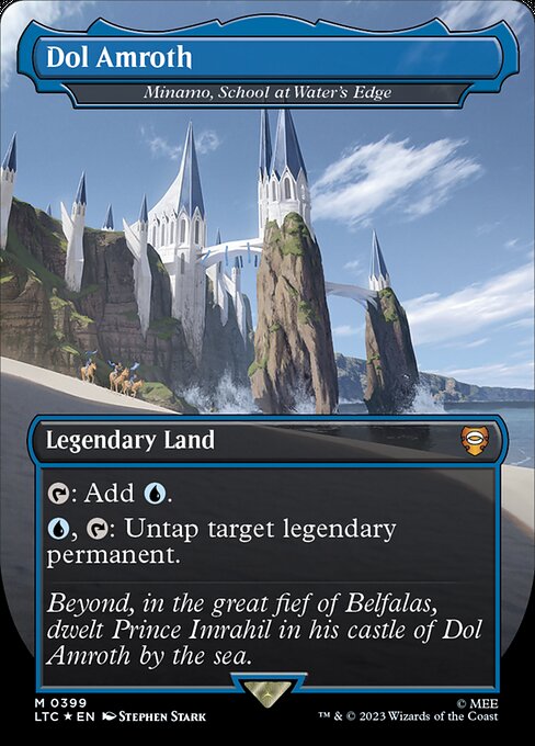 MTG Minamo, School at Water's Edge LTC 399 Showcase Ring Surge Foil