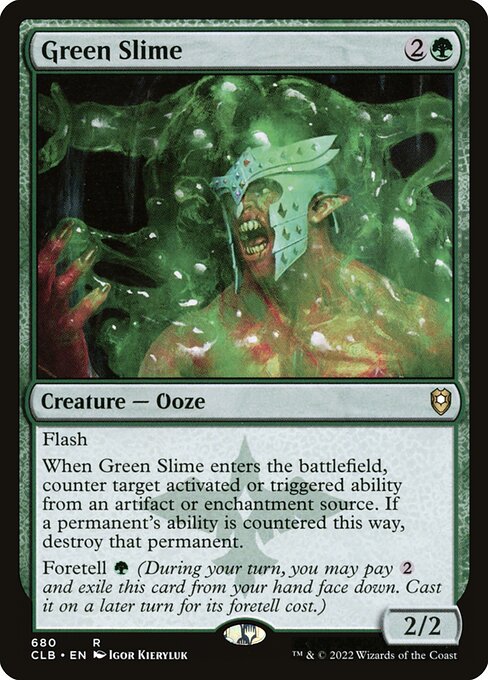 MTG Green Slime CLB 680 Commander Deck Nonfoil