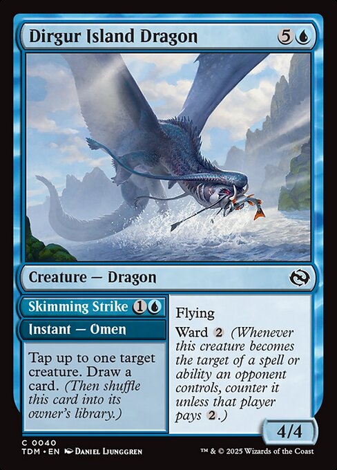 MTG Dirgur Island Dragon // Skimming Strike TDM 040 Regular Nonfoil
