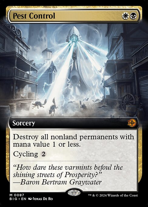 MTG Pest Control BIG 087 Extended Art Nonfoil