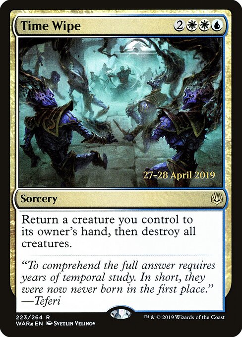 MTG Time Wipe PWAR 223S Prerelease Promo Foil front