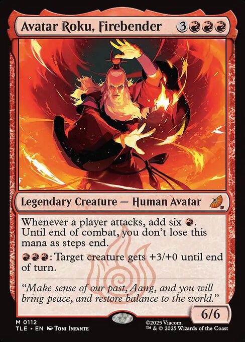 MTG Avatar Roku, Firebender [TLE 112] Foil