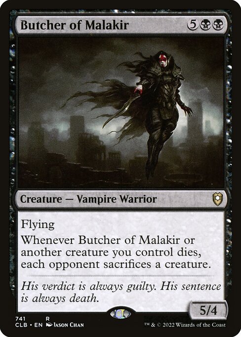 MTG Butcher of Malakir CLB 741 Commander Deck Nonfoil