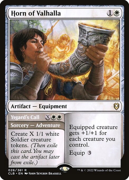 MTG Horn of Valhalla // Ysgard's Call CLB 026 Regular Nonfoil