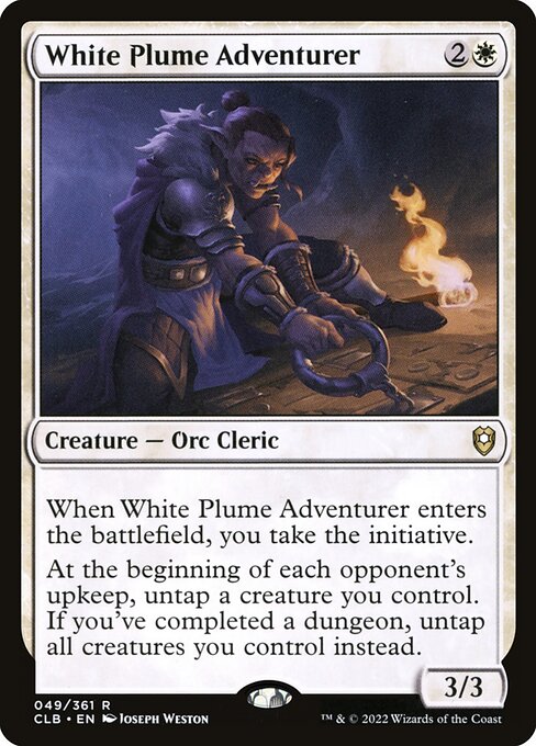 MTG White Plume Adventurer CLB 049 Regular Foil