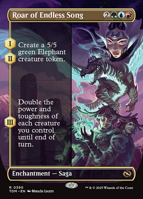 MTG Roar of Endless Song TDM 390 Borderless Nonfoil