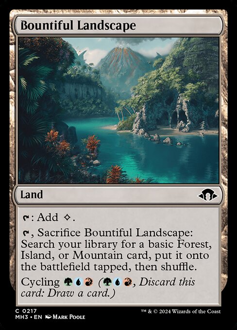 MTG Bountiful Landscape MH3 217 Regular Foil