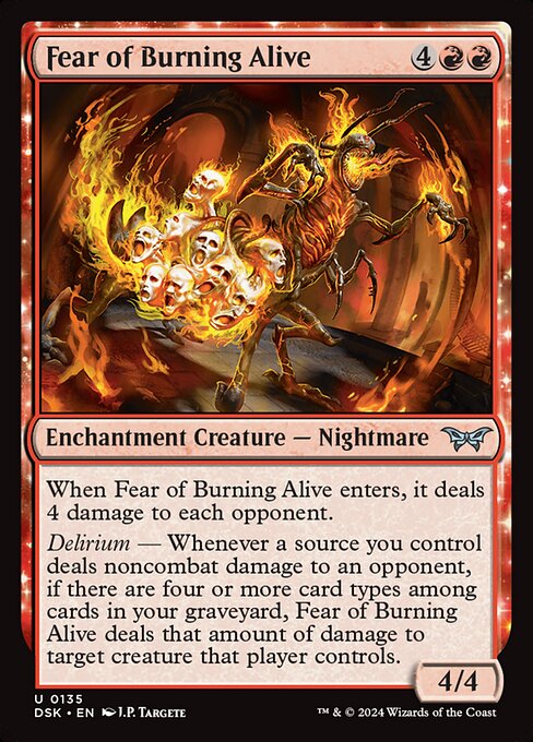 MTG Fear of Burning Alive DSK 135 Regular Nonfoil