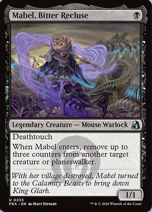 MTG Mabel, Bitter Recluse FRA 233 Standard Foil front