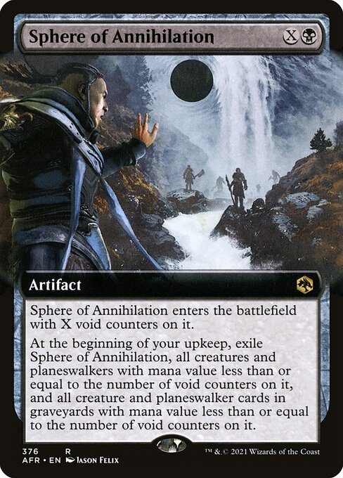 MTG Sphere of Annihilation AFR 376 Extended Art Nonfoil