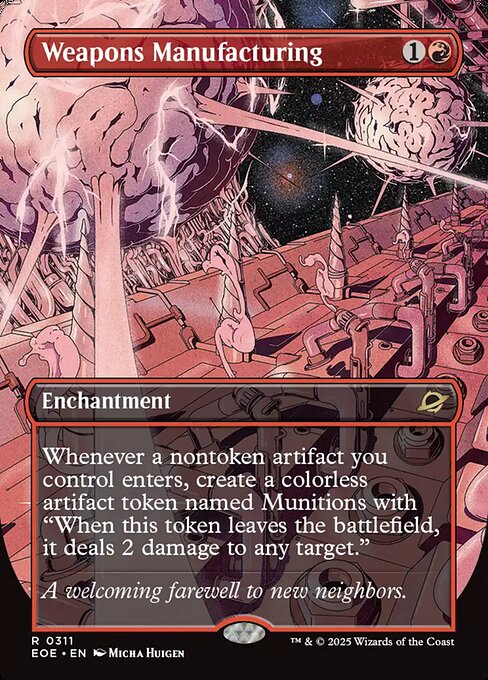 MTG Weapons Manufacturing EOE 311 Borderless Surreal Space Nonfoil