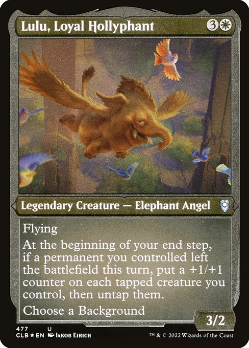 MTG Lulu, Loyal Hollyphant CLB 477 Foil Etched Frame Etched