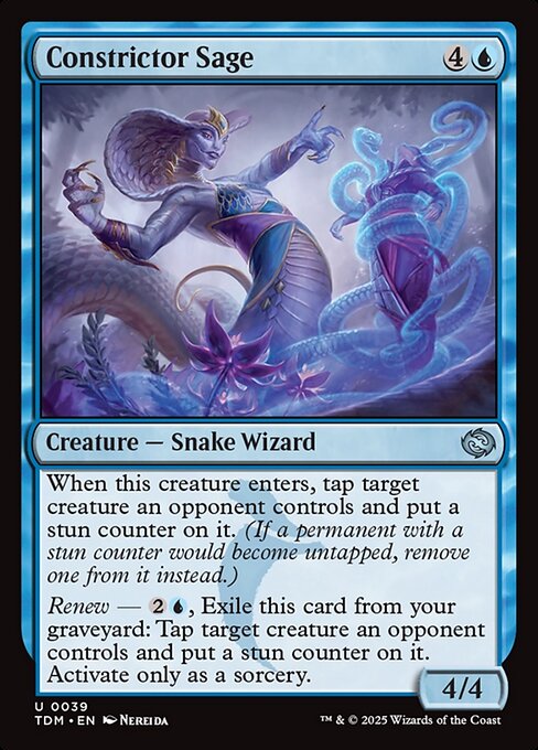 MTG Constrictor Sage TDM 039 Regular Foil