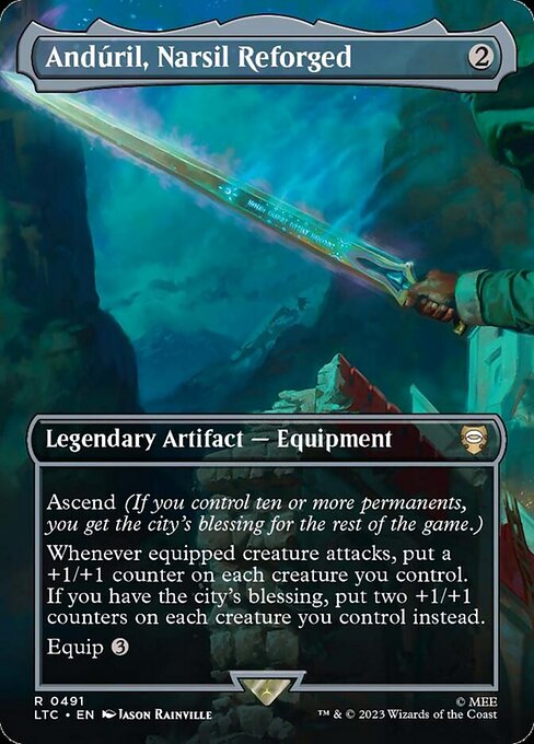 MTG Andúril, Narsil Reforged LTC 491 Showcase Ring Foil