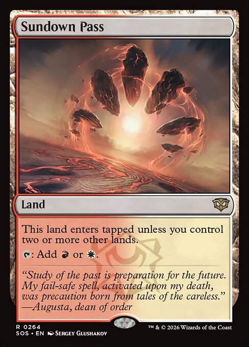 MTG Sundown Pass SOS 264 Regular Foil