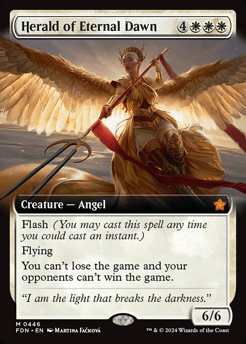 MTG Herald of Eternal Dawn FDN 446 Extended Art Foil