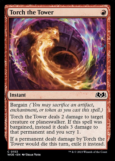 MTG Torch the Tower WOE 153 Regular Foil