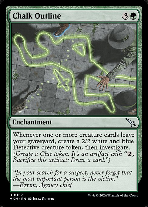 MTG Chalk Outline MKM 157 Regular Foil