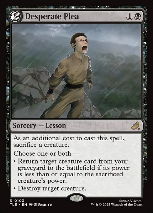 MTG Desperate Plea [TLE 103] Nonfoil