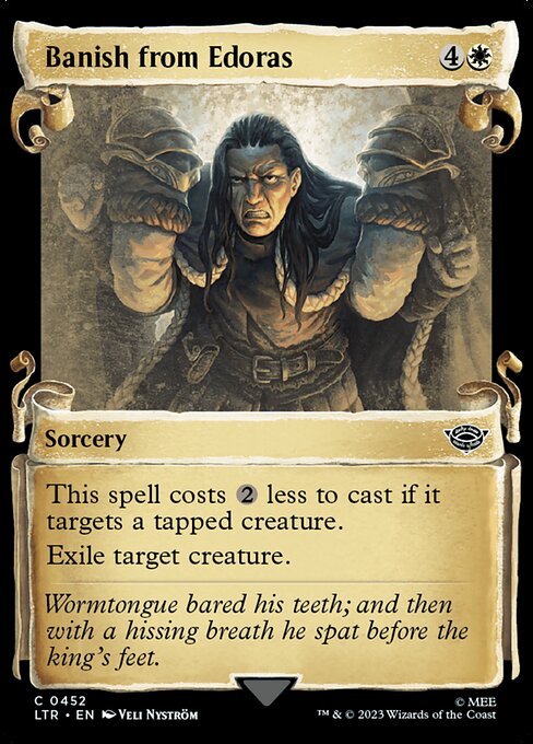 MTG Banish from Edoras LTR 452 Showcase Scrolls of Middle-earth Silver Foil
