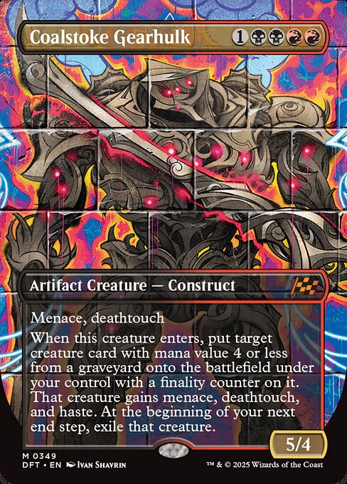 MTG Coalstoke Gearhulk DFT 349 Borderless Graffiti Giant Nonfoil