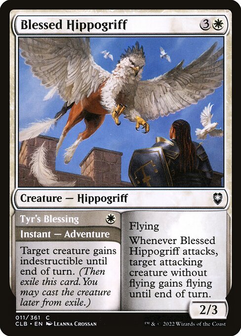 MTG Blessed Hippogriff // Tyr's Blessing CLB 011 Regular Nonfoil
