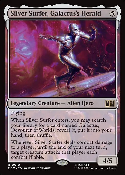 MTG Silver Surfer, Galactus's Herald MSC 010 Regular Nonfoil