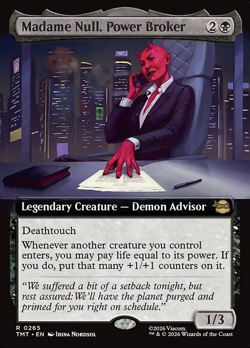 MTG Madame Null, Power Broker TMT 265 Extended Art Foil