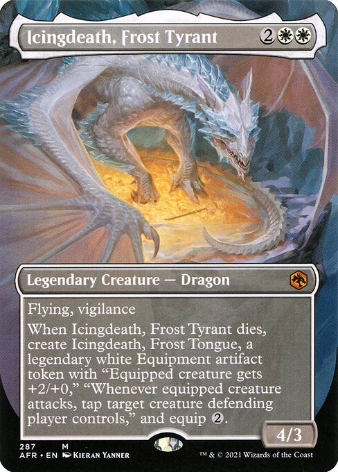 MTG Icingdeath, Frost Tyrant AFR 287 Borderless Foil