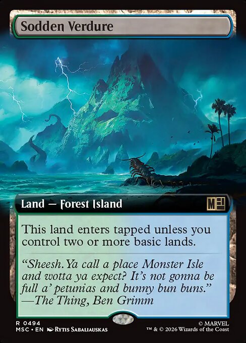 MTG Sodden Verdure MSC 494 Extended Art Nonfoil
