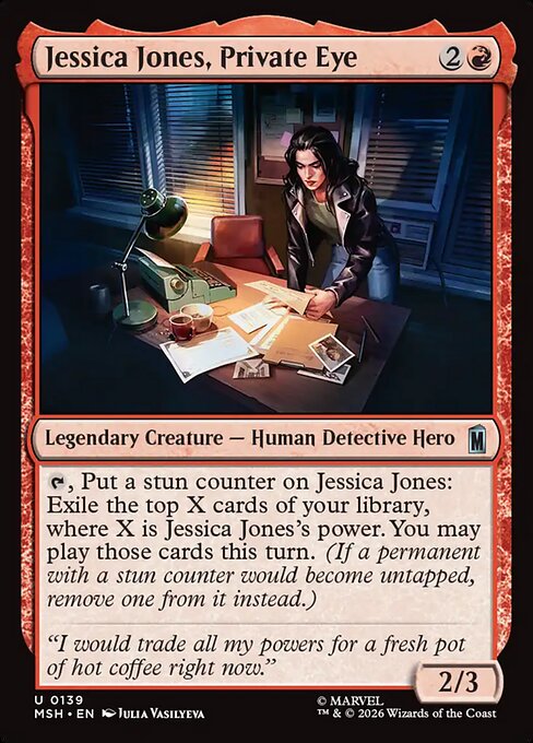 MTG Jessica Jones, Private Eye MSH 139 Regular Nonfoil