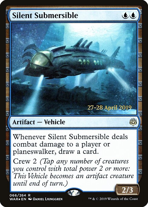MTG Silent Submersible PWAR 066S Prerelease Promo Foil front