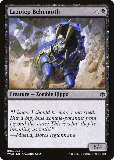 MTG Lazotep Behemoth WAR 095 Standard Foil front