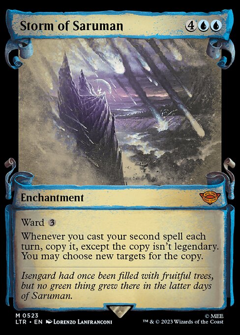 MTG Storm of Saruman LTR 523 Showcase Scrolls of Middle-earth Silver Foil