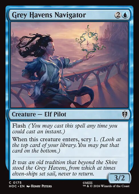MTG Grey Havens Navigator HOC 175 Regular Nonfoil