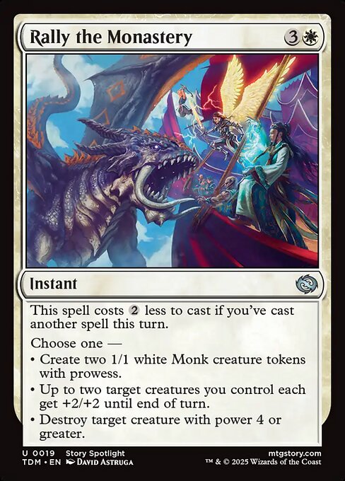 MTG Rally the Monastery TDM 019 Regular Nonfoil