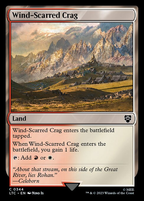MTG Wind-Scarred Crag LTC 344 Alternate Art Nonfoil