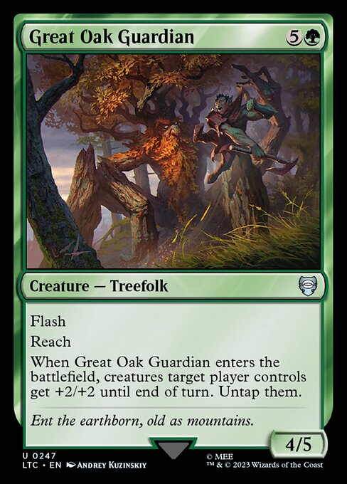 MTG Great Oak Guardian LTC 247 Alternate Art Nonfoil